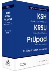 Okładka książki EDYCJA HANDLOWA. Kodeks spółek handlowych. Krajowy Rejestr Sądowy. Prawo upadłościowe. 11 innych aktów prawnych (Stan prawny: 15 maja 2020 r) (wyd.33)