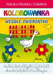 Kolorowanka Wesołe zwierzątka. Autor: Guzowska Beata. Dadada.pl Okładka książki Kolorowanka Wesołe zwierzątka