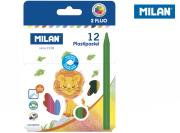 Kredki świecowe Milan Plastipastel 12 kolorów w kartonowym opakowaniu. Wydawca: MILAN. Dadada.pl Opakowanie Kredki świecowe Milan Plastipastel 12 kolorów w kartonowym opakowaniu