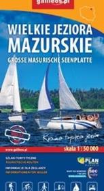 Mapa tur. -Wielkie jeziora mazurskie 1:50 000. Autor: Opracowanie zbiorowe. Dadada.pl Okładka książki Mapa tur. -Wielkie jeziora mazurskie 1:50 000
