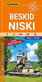 Okładka książki Mapa turystyczna. Beskid niski 1:50 000