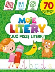 Moje litery: Już piszę literki. Autor: Monika Kalinowska. Dadada.pl Okładka książki Moje litery: Już piszę literki