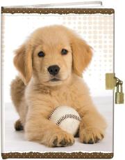 Opakowanie Pamiętnik z kłódką 13x18cm Pies z piłką