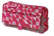 Opakowanie Piórnik kosmetyczka 2 kieszenie Geometric Berry