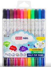 Pisaki spiralne zapachowe dwustronne 12 kol EASY. Wydawca: Easy Stationery. Dadada.pl Opakowanie Pisaki spiralne zapachowe dwustronne 12 kol EASY