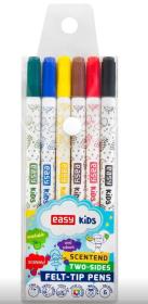 Pisaki spiralne zapachowe dwustronne 6 kol EASY. Wydawca: Easy Stationery. Dadada.pl Opakowanie Pisaki spiralne zapachowe dwustronne 6 kol EASY