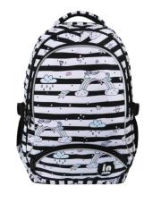 Okładka książki Plecak trzykomorowy pasy tęcza Jednorożec