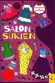 Salon sukien Kolorowanka z naklejkami. Autor: Opracowanie zbiorowe. Dadada.pl Okładka książki Salon sukien Kolorowanka z naklejkami