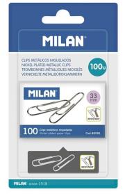 Opakowanie Spinacze metalowe 33mm 100szt MILAN