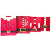 Opakowanie Torebka Lux z brokat. Mikołaj set 3 Duża A4, Rozette