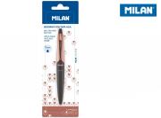 Długopis Milan CAPSULE COPPER BLACK niebieski na blistrze. Wydawca: MILAN. Dadada.pl Opakowanie Długopis Milan CAPSULE COPPER BLACK niebieski na blistrze