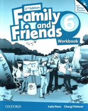 Family and Friends 6 Workbook with Online Practice. Autor: Julie Penn, Pelteret Cheryl. Dadada.pl Okładka książki Family and Friends 6 Workbook with Online Practice