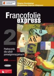 Francofolie express 2 SB NPP w.2012 PWN. Autor: Supryn-Klepcarz Magdalena, Régine Boutégege. Dadada.pl Okładka książki Francofolie express 2 SB NPP w.2012 PWN