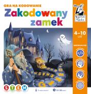 Gra na kodowanie Zakodowany zamek Kapitan Nauka. Autor: Hubert Bobrowski. Dadada.pl Okładka książki Gra na kodowanie Zakodowany zamek Kapitan Nauka