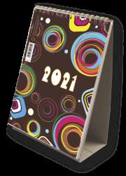 Okładka książki KAL.BIURKOWY PIONOWY 2015 CZARNY W KOLOROWE KOLKA-PRMI