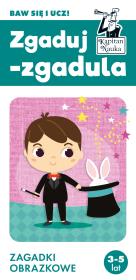Kapitan Nauka. Zgaduj-zgadula. Zagadki obrazkowe. Autor: Monika Sobkowiak. Dadada.pl Okładka książki Kapitan Nauka. Zgaduj-zgadula. Zagadki obrazkowe