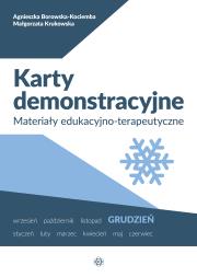 Karty demonstracyjne Grudzień. Autor: Agnieszka Borowska-Kociemba, Małgorzata Krukowska. Dadada.pl Okładka książki Karty demonstracyjne Grudzień