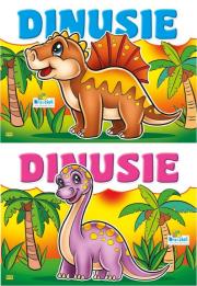 Okładka książki Kolorowanka. Dinusie brązowy