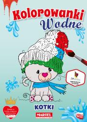 Kolorowanka wodna Kotki. Autor: HUBERT WŁODARCZYK. Dadada.pl Okładka książki Kolorowanka wodna Kotki