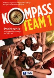 Kompass Team 1 Podręcznik do języka niemieckiego dla klas 7-8. Autor: Reymont Elżbieta, Sibiga Agnieszka, Jezierska-Wiejak Małgorzata. Dadada.pl Okładka książki Kompass Team 1 Podręcznik do języka niemieckiego dla klas 7-8