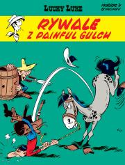 Lucky Luke T.19 Rywale z Painful Gulch. Autor: René Goscinny. Dadada.pl Okładka książki Lucky Luke T.19 Rywale z Painful Gulch