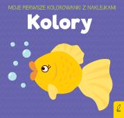 MOJE KOLOOWANKI Z NAKLEJKAMI KOLORY. Autor: Opracowanie zbiorowe. Dadada.pl Okładka książki MOJE KOLOOWANKI Z NAKLEJKAMI KOLORY