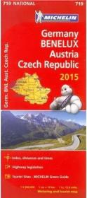 Okładka książki Niemcy, Benelux, Austria, Czechy / Germany, Benelux 2015. Mapa Michelin