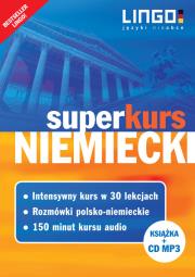 Niemiecki Superkurs Nowy kurs z rozmówkami+CD. Autor: Piotr Dominik (red. nauk.), Sielecki Tomasz. Dadada.pl Okładka książki Niemiecki Superkurs Nowy kurs z rozmówkami+CD