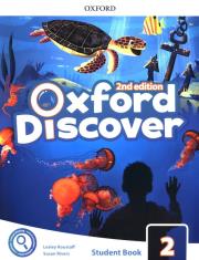 Oxford Discover 2 SB w.2020. Autor: Lesley Koustaff, Susan Rivers. Dadada.pl Okładka książki Oxford Discover 2 SB w.2020