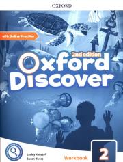 Oxford Discover 2 WB + online practice w.2020. Autor: Lesley Koustaff, Susan Rivers. Dadada.pl Okładka książki Oxford Discover 2 WB + online practice w.2020