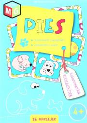 Pies - kolorowanka edukacyjna. Autor: Ewa Gorzkowska-Parnas. Dadada.pl Okładka książki Pies - kolorowanka edukacyjna