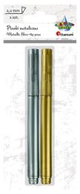 Opakowanie Pisak metaliczny złoty + srebrny