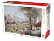Opakowanie Puzzle 1000 Zimowy krajobraz z wioską w tle