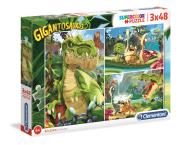Opakowanie Puzzle 3x48 Super Kolor Gigantosaurus