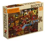 Puzzle - Jesień w lesie. Autor: Emilia Dziubak Martin Widmark. Dadada.pl Okładka książki Puzzle - Jesień w lesie