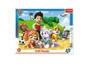 Opakowanie Puzzle ramkowe 25 Psi Patrol na tropie TREFL