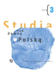 Okładka książki Studia nad dawną Polską T.3