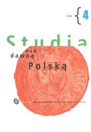 Okładka książki Studia nad dawną Polską Tom 4