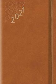 Opakowanie Terminarz 2021 B7 Flex z gumką brązowy