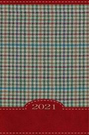 Opakowanie Terminarz 2021 B7 Mały Kolorowy Kratka czerwona