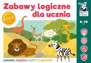 Zabawy logiczne dla ucznia. Autor: Natalia Minge, Krzysztof Minge, Monika Sobkowiak. Dadada.pl Okładka książki Zabawy logiczne dla ucznia
