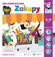 Zakupy. Gra edukacyjna. Kapitan Nauka. Autor: Magdalena Popovics. Dadada.pl Okładka książki Zakupy. Gra edukacyjna. Kapitan Nauka