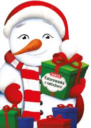 Okładka książki Bałwanek. Kolorowanka z naklejkami. Wykrojnik