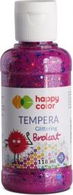 Opakowanie Farba Tempera 118ml brokat różowa HAPPY COLOR
