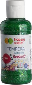 Opakowanie Farba Tempera 118ml brokat zielona HAPPY COLOR
