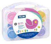 Farby do malowania palcami metalic 6 kol x 100ml. Wydawca: MILAN. Dadada.pl Opakowanie Farby do malowania palcami metalic 6 kol x 100ml