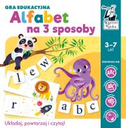 Gra edukacyjna Alfabet na 3 sposoby Kapitan Nauka. Autor: mgr Agnieszka Ulatowska. Dadada.pl Okładka książki Gra edukacyjna Alfabet na 3 sposoby Kapitan Nauka