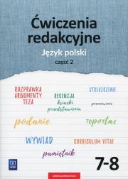 J.Polski SP 7-8 Ćwiczenia redakcyjne cz.2 WSiP. Autor: Beata Surdej, Andrzej Surdej. Dadada.pl Okładka książki J.Polski SP 7-8 Ćwiczenia redakcyjne cz.2 WSiP