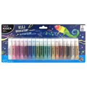 Opakowanie Klej brokatowy Kidea 18 kolorów 6 ml