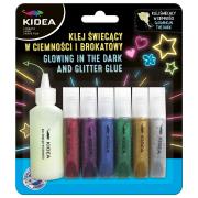 Opakowanie Klej Kidea świecący w ciemności i brokatowy KBSKA